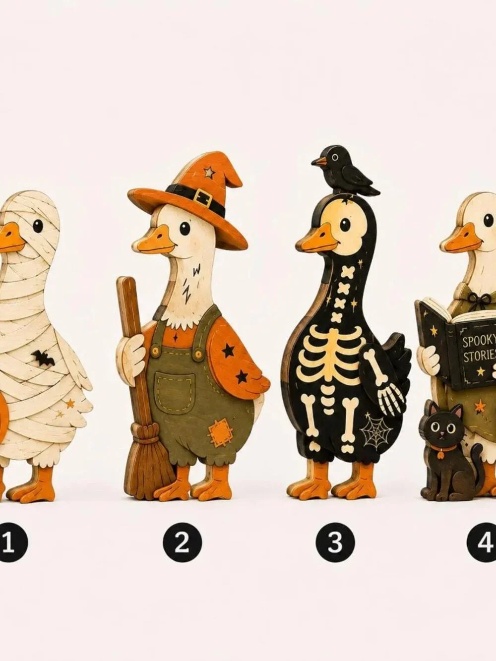 Ghost Halloween Wooden Block, Wooden Ghost Shelf Sitter